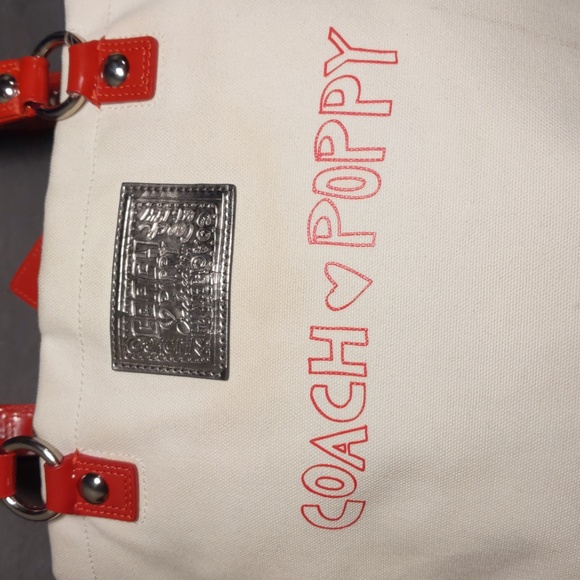 RARE Coach Poppy Cherry Chan Tote Bag - Picture 5 of 15